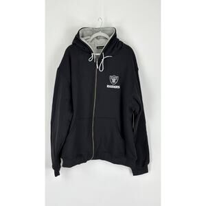 Dunbrooke Mens Las Vegas Raiders Craftsman Thermal Lined Zip Hoodie Size XXL New